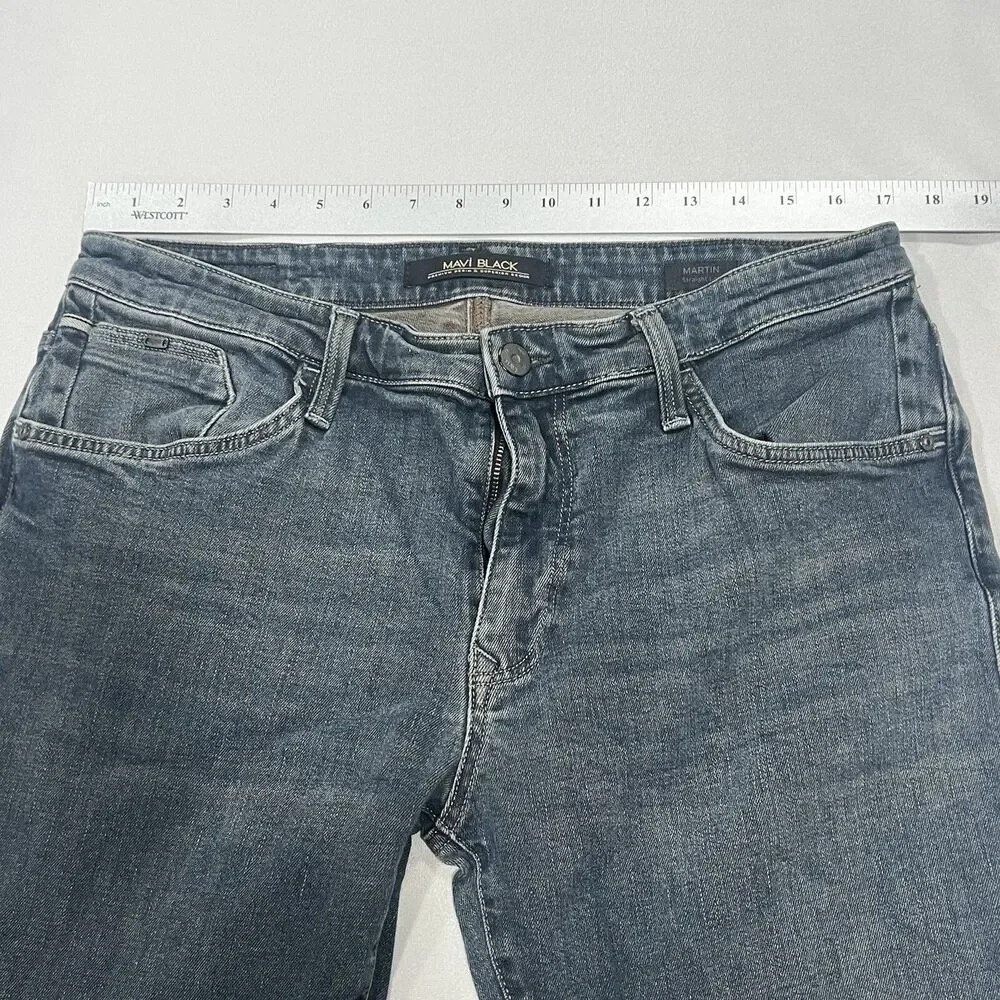Mavi Martin Men‎ Straight Leg Jeans Dark Blue Denim Pants Size 36X30 (34X29)